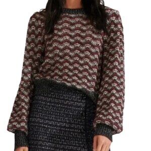 Veronica Beard - Soft Crew Neck Metallic Sweater Size S Used